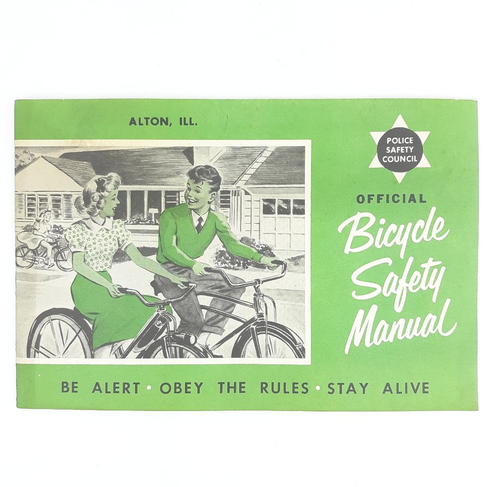 Vtg Alton Illinois Safety Council Bicycle Pamphlet